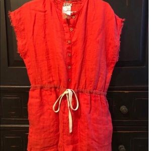 Red Free People Romper